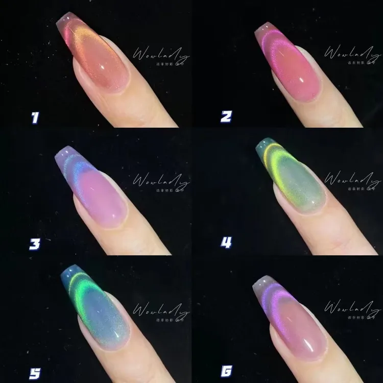 网红爆款多巴胺双色猫眼系列甲油胶单瓶流行色持久牢固胶美甲店用