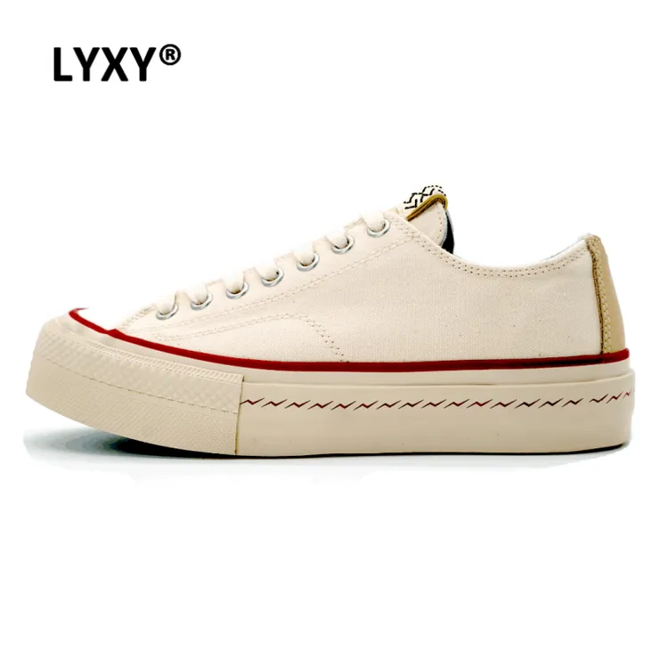 LYXY2024春秋新款都市男士高档帆布鞋软弹头层牛皮低帮百搭休闲鞋