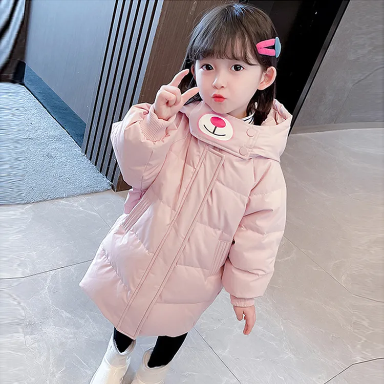 儿童棉衣中长款2025秋冬童装男童女童棉服宝宝外套连帽加厚中小童