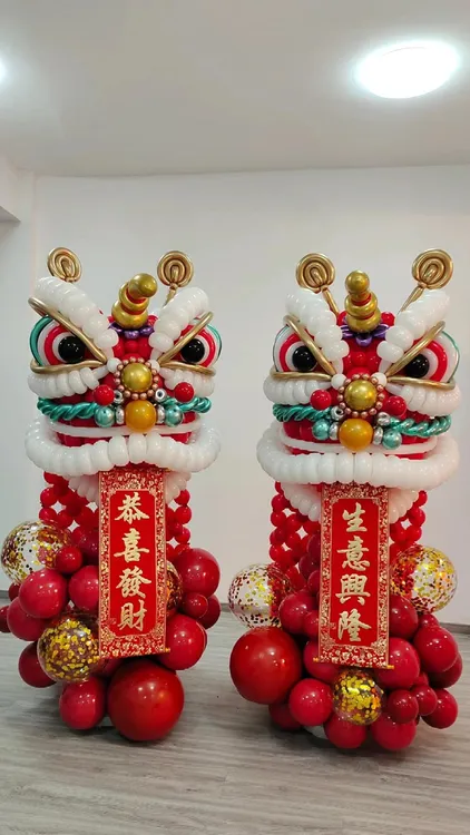 【开业醒狮】开业醒狮立柱（1对） 吸睛神器 送货上门