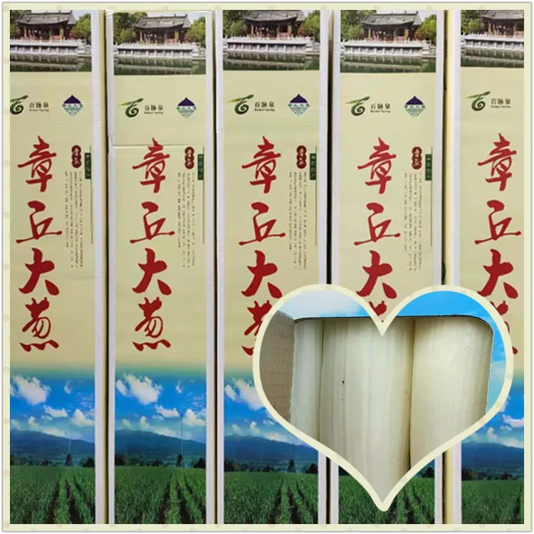 正宗章丘大葱山东新鲜蔬菜源产地直发脆甜微辣绣惠女郎山种植带盒