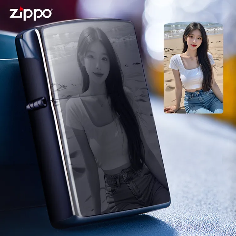 ZIPPO打火机【黑冰定制】官方正品正版煤油防风打火机礼物DYH1X1