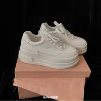 苏茵茵露思同款~圆头厚底内增高休闲运动鞋小白鞋E4203072
