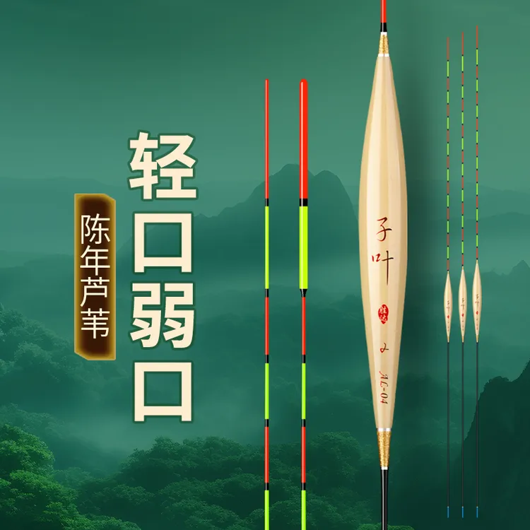 子叶AL-04竞技高档带壳芦苇浮漂轻口弱口高灵敏醒目加粗鲫鱼漂