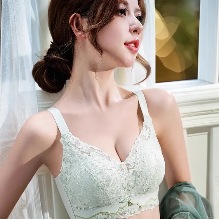 薄调整型文胸无钢圈胸罩冬防防下垂内衣女收副乳扩中外秋聚拢小胸