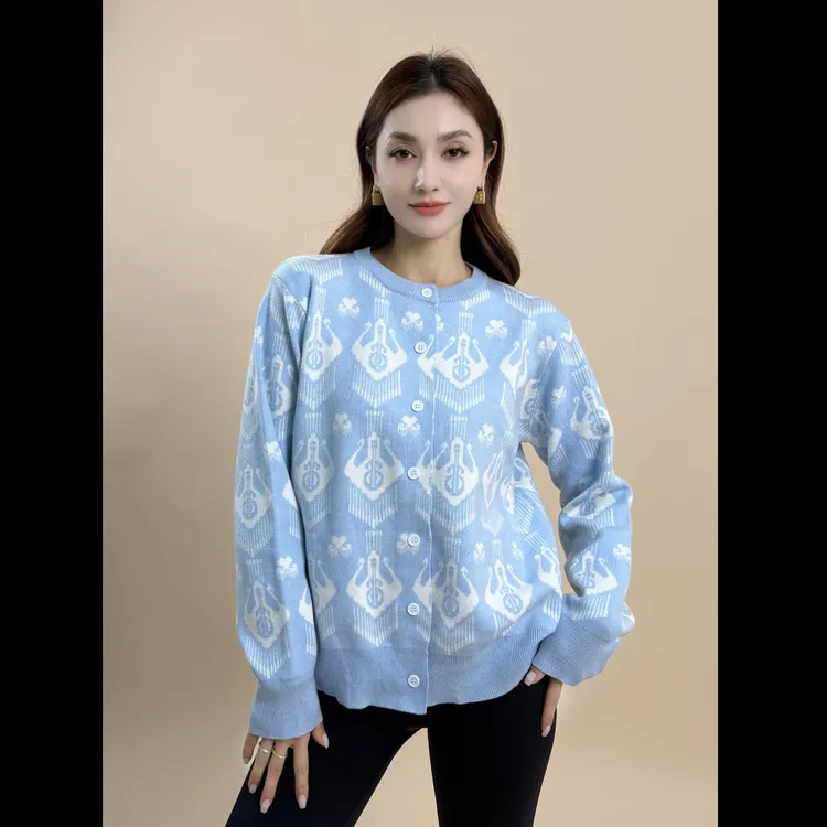 茉达霓莎民族风开衫时尚休闲宽松秋冬提花（mdn-116）