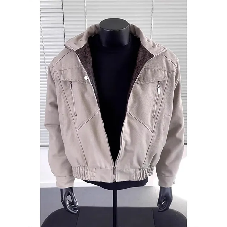 蛇年座山蟒加绒加厚外套男款冬季cleanfit座山雕棉服重磅帆布夹克