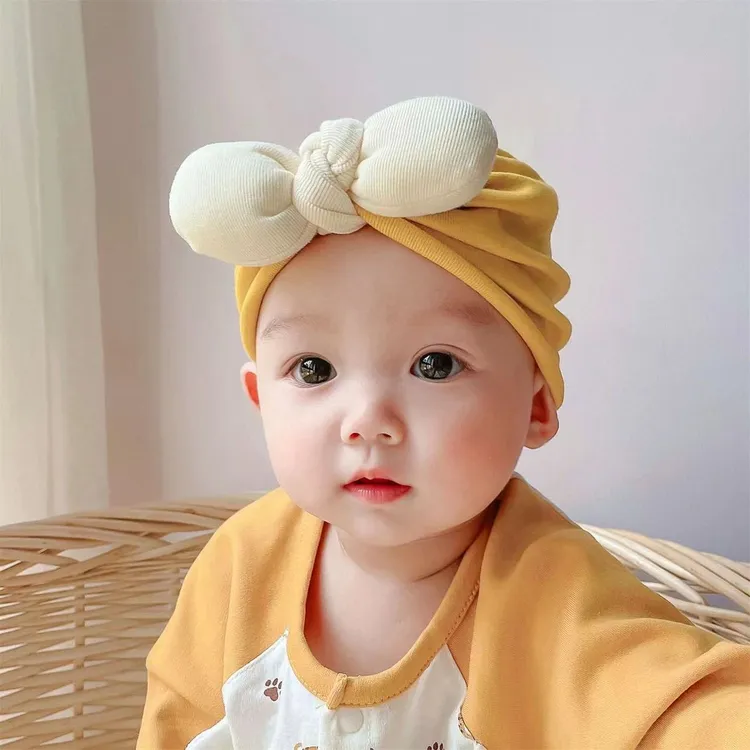 【婴之行】婴儿帽子春秋护卤门可爱超萌包头帽婴幼儿套宝宝印度帽