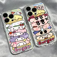 适用苹果/华为/OPPO/VIVO/小米F 卡通创意蜡笔小新可爱情侣手机壳