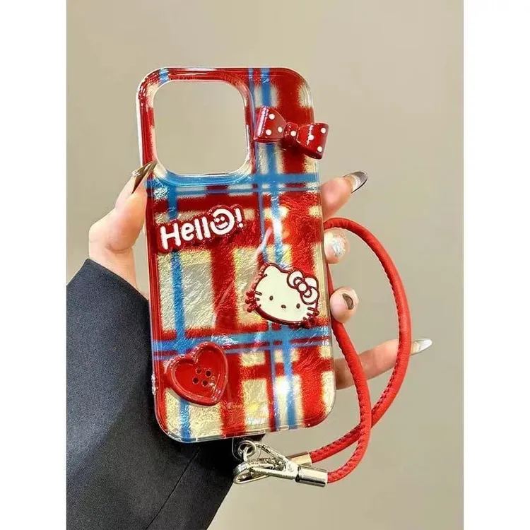 格纹猫咪适用苹果iphone小米15/14/13pro/vivo华为oppo手机壳