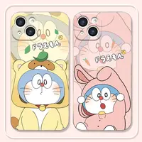适用苹果/华为/OPPO/VIVO/小米D 卡通可爱多啦a梦磨砂情侣手机壳