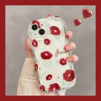 适用苹果/华为/OPPO/VIVO/小米F 早春酒红油画花朵小众透明手机壳