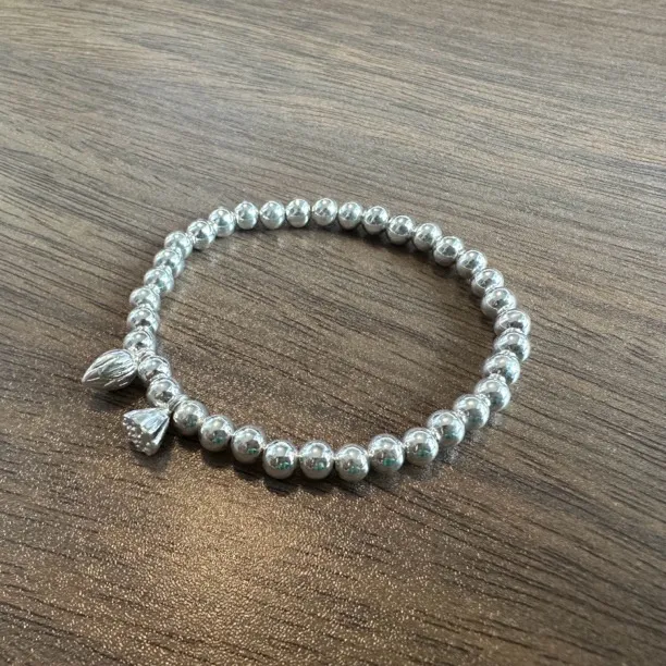 足银手链 【苗家阿美】 999足银纯银两世欢手链手饰莲花莲蓬手串