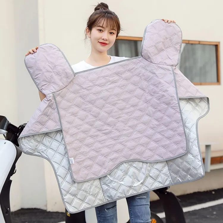 新款电动车挡风被摩托电瓶车夏天夏季防晒防水挡风罩春夏透气遮阳