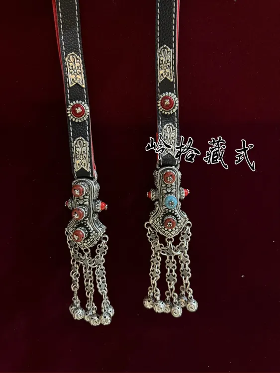 藏族新款女士铜合金腰链流苏挂件藏式服装配饰针线包