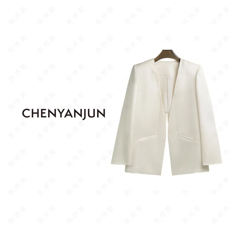 陈妍君【515重谤醋酸无领垫肩西服】CHENYANJUN CYJ-WWO142-W078