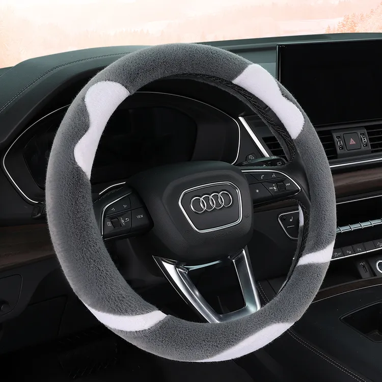 好手感 新款冬季保暖毛绒汽车方向盘套防滑汽车把套千款车型可用商品图