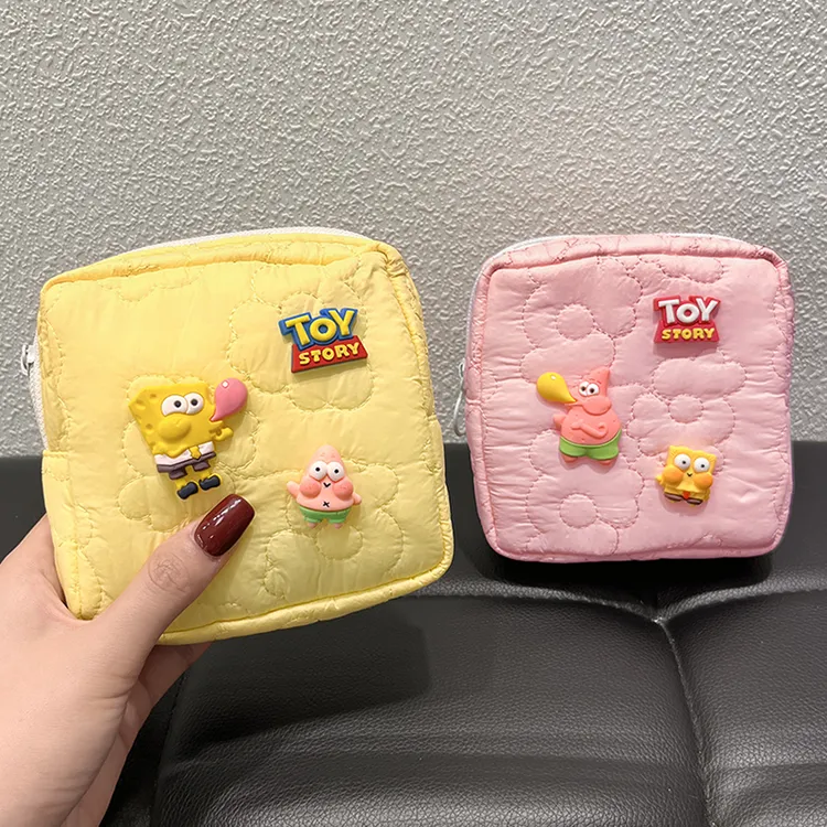 卫生棉姨妈巾收纳包可爱卡通棉条月事包学生随身大容量卫生棉袋子