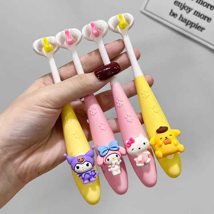 软毛牙刷儿童三面小头可爱卡通宝宝专用超细万根毛无死角清洁口腔