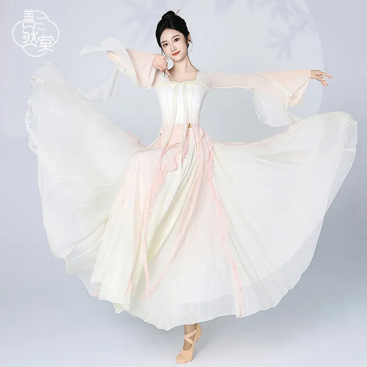 善然堂新款古典舞蹈服女上衣飘逸纱衣练功汉唐中国民族舞演出服装