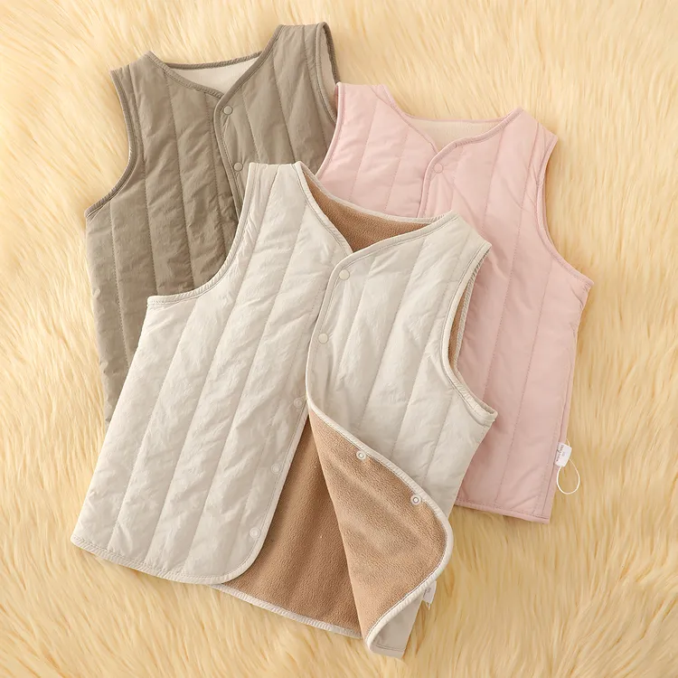 儿童加绒马甲校服神器内搭宝宝背心上衣男童女童保暖坎肩冬季加厚