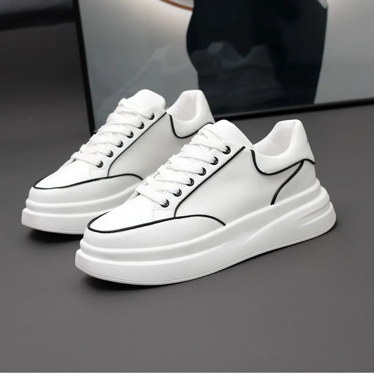 2025男士休闲鞋不臭脚厚底内增高小白鞋男女情侣运动鞋春夏新款鞋