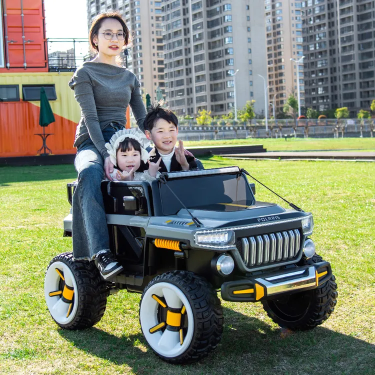 悍马H8儿童电动车四轮遥控汽车越野可坐大人双人小孩宝宝玩具车
