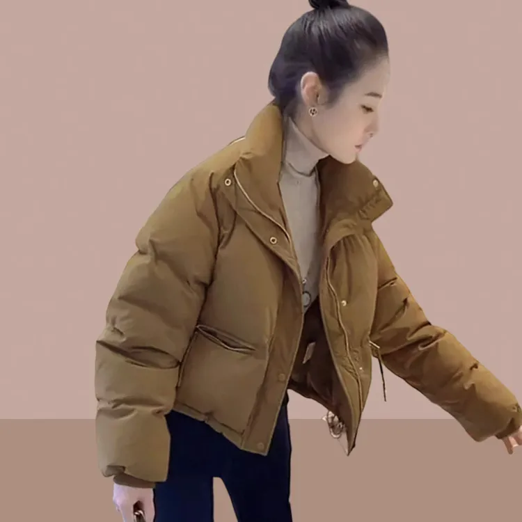 2024秋冬季新款女士棉衣棉服夹棉外套棉袄小个子短款加绒加厚上衣