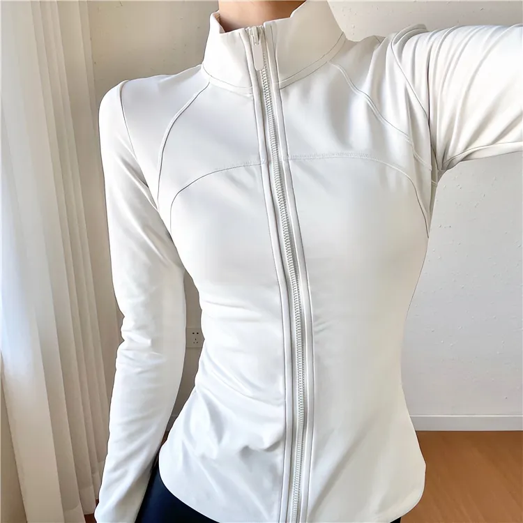 2025秋冬新款加绒立领瑜伽服上衣女高级感跑步运动健身外套长袖
