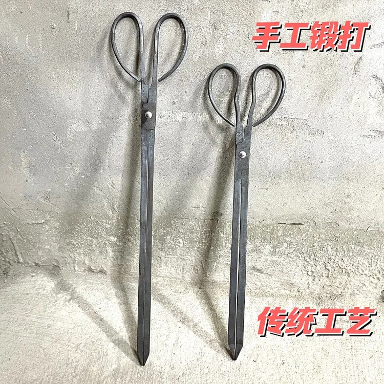 旋丰垃圾夹锻打火钳烧火锻打家用厨房烧火钳子煤钳煤球夹取炭夹碳