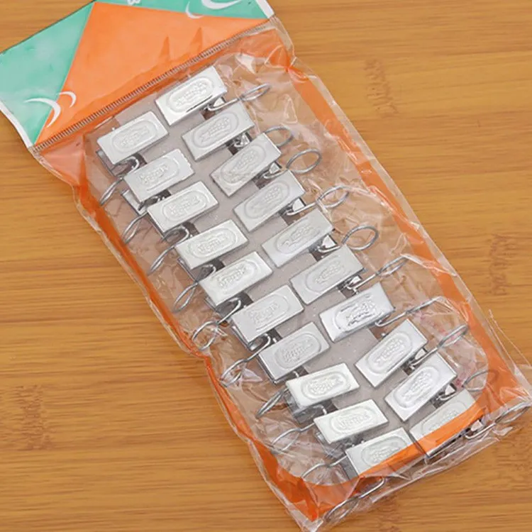 老式开口窗帘夹带环扣强力浴帘墙窗帘固定器圆环小夹子扁钩夹家用