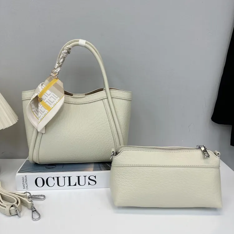 定制款2024新款韩版小众设计手提菜篮子子母百搭单肩斜跨包简约