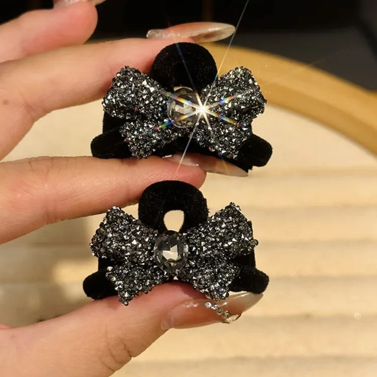 AB面蝴蝶结刘海夹女侧边碎发固定发夹公主头抓夹