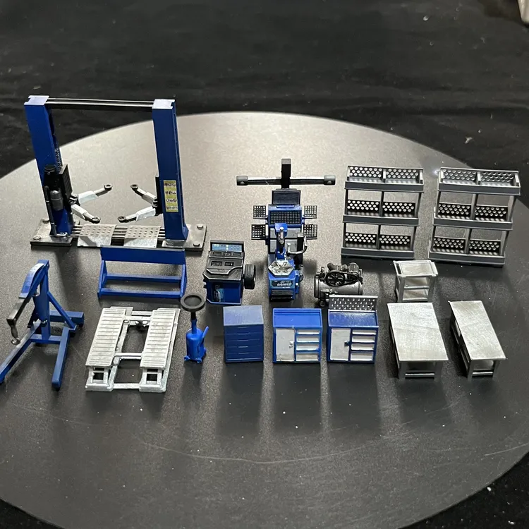 64比例模型配件修理厂配件整套 共17件