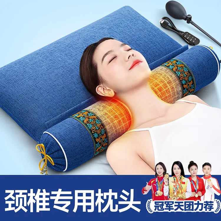 颈椎枕头护颈椎助成人睡眠睡觉专用荞麦决明子圆柱加热颈椎专用枕