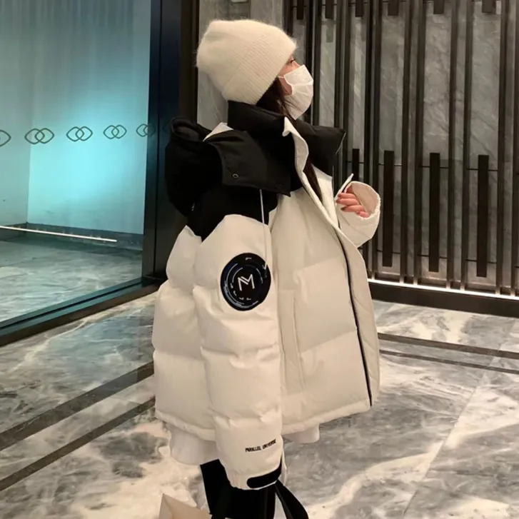 欧货短款连帽羽绒服女2025冬季新款正品90白鸭绒加厚保暖防风外套