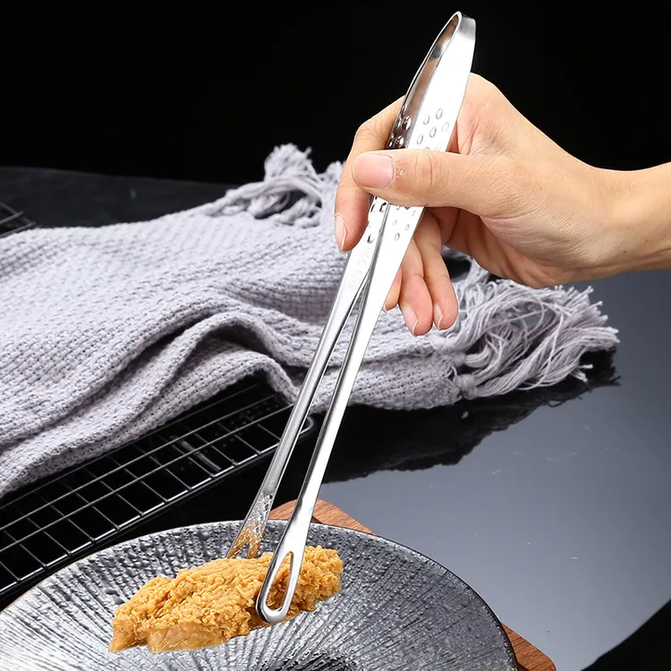 304不锈钢韩式烤肉夹子BBQ烧烤夹厨房加厚防滑煎夹牛排夹食品夹