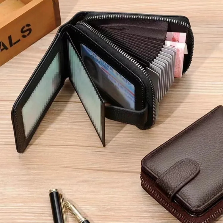 真皮风琴卡位驾驶证二合一男士黑色头层牛皮证件卡包