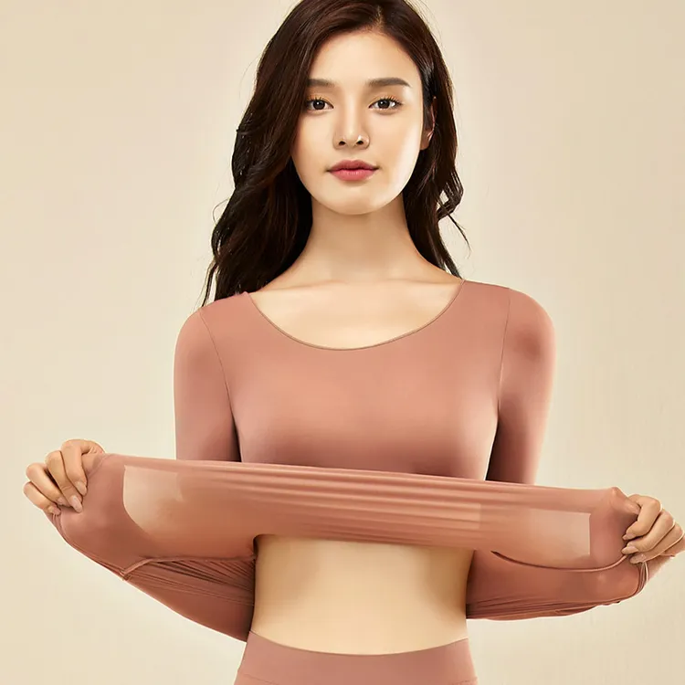 玻尿酸美肤衣打底衫入冬保暖穿搭新润肤保暖上衣紧身长袖女中长款