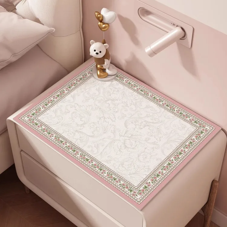 美式床头柜垫子卧室吸水防滑软硅藻泥柔软桌垫洗衣机盖垫冰箱盖布