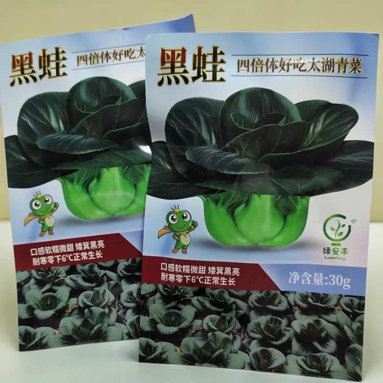 黑蛙苏州青种子四倍体好吃太湖青菜种籽口感软糯矮箕黑亮青帮菜籽