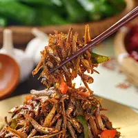 锦花的大头梨（拌小银鱼）「咸口」