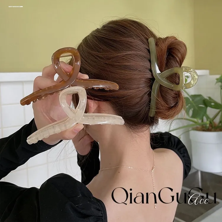 抓夹优雅果冻简约风ins鲨鱼夹头饰洗澡日韩固定盘发气质大号夹子