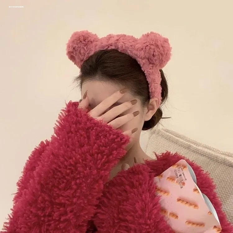 气质外出毛绒兔耳发箍时尚显白压发甜妹发捆小众少女2025简约精致