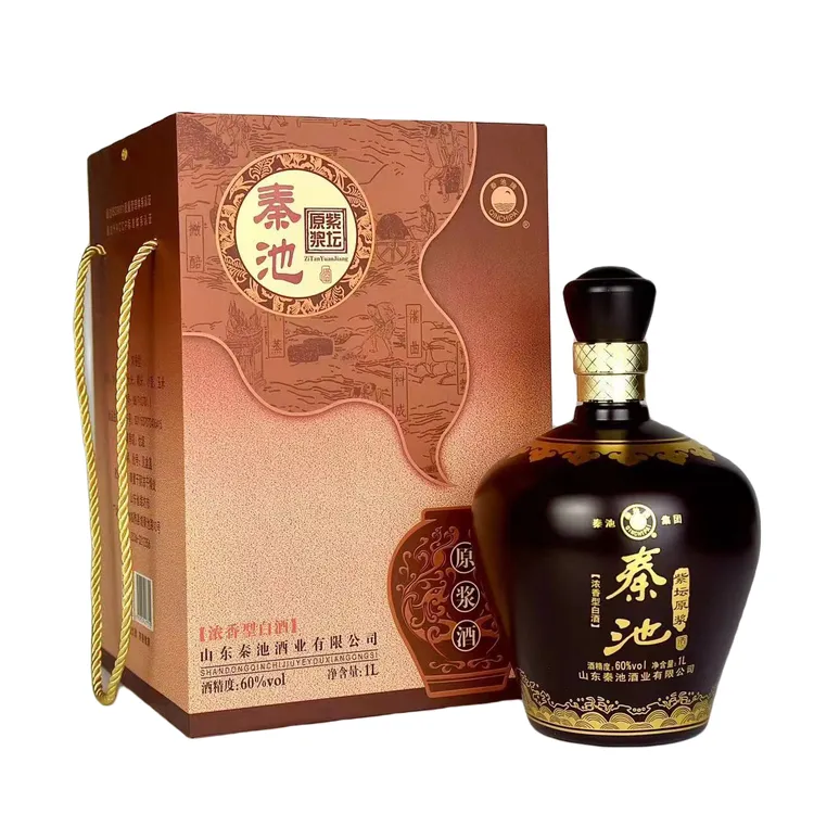 秦池紫坛原浆高度浓香型白酒1000ml装纯粮固态发酵60度1000ml