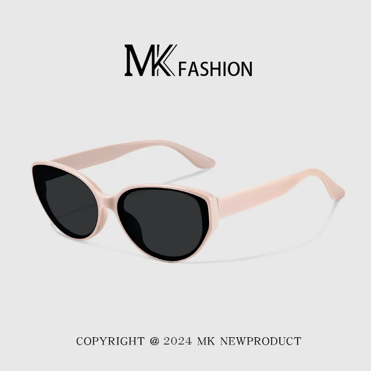 粉色猫眼墨镜女款多巴胺复古大脸显瘦防紫外线新款高级感太阳眼镜