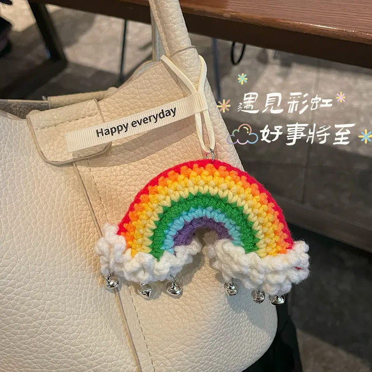 彩虹幸运挂件纯手工成品创意礼物挂件车挂包包挂件特别礼物送女孩