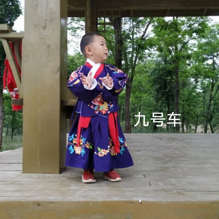 儿童汉服男童古装国学服小学生开笔礼女童弟子规幼童户外郊游服装