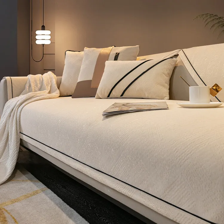 唯蒂妮【锦汐款】现代轻奢沙发垫流行风高档真皮沙发套盖布套罩