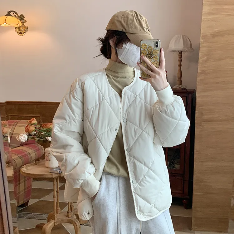 韩国短款新款棉衣加厚宽松学生小众设计感夹克棉服棉袄外套冬季女